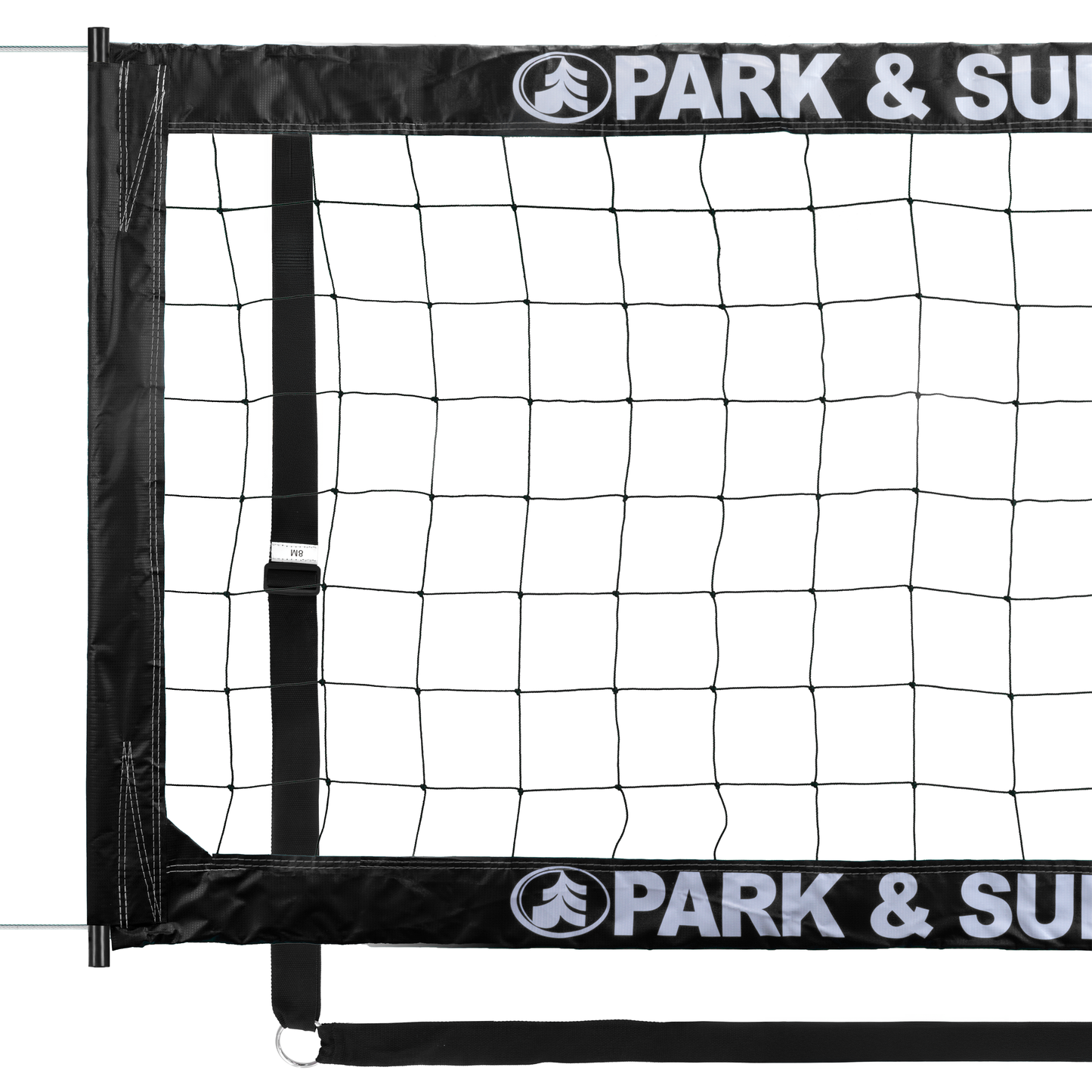 BC-400 Steel Professional Outdoor Volleyball Net + BC-WEB-2A Adjustable Web Boundary