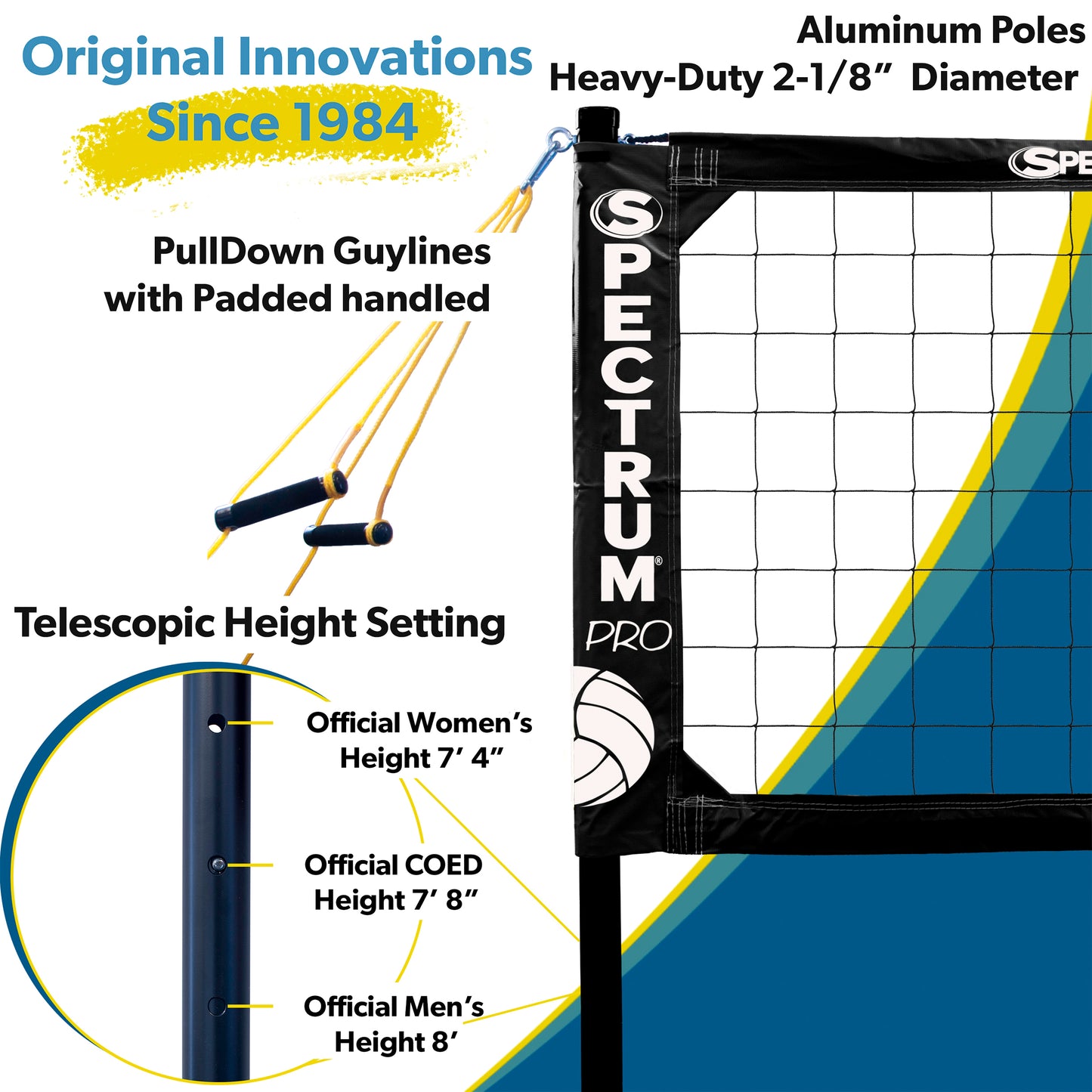 Spectrum PRO Outdoor Volleyball Net System