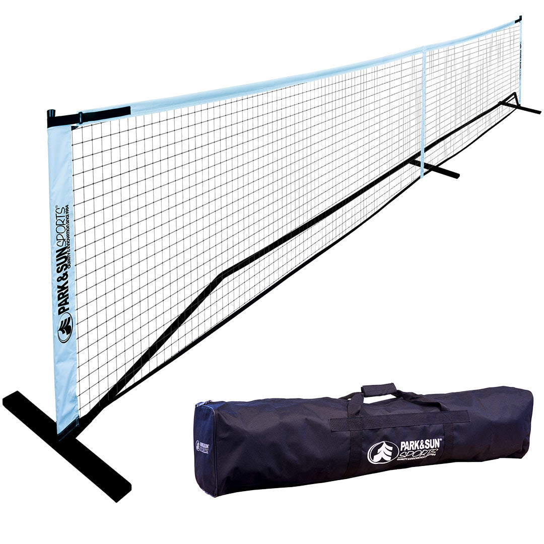 Park & Sun Sports Portable Indoor/Outdoor Badminton Net with Rope Cable Top, 21' L x 30 H in Park & Sun Sports Portable Indoor/Outdoor Badminton Net with Rope Cable Top, 21' L x 30 H in