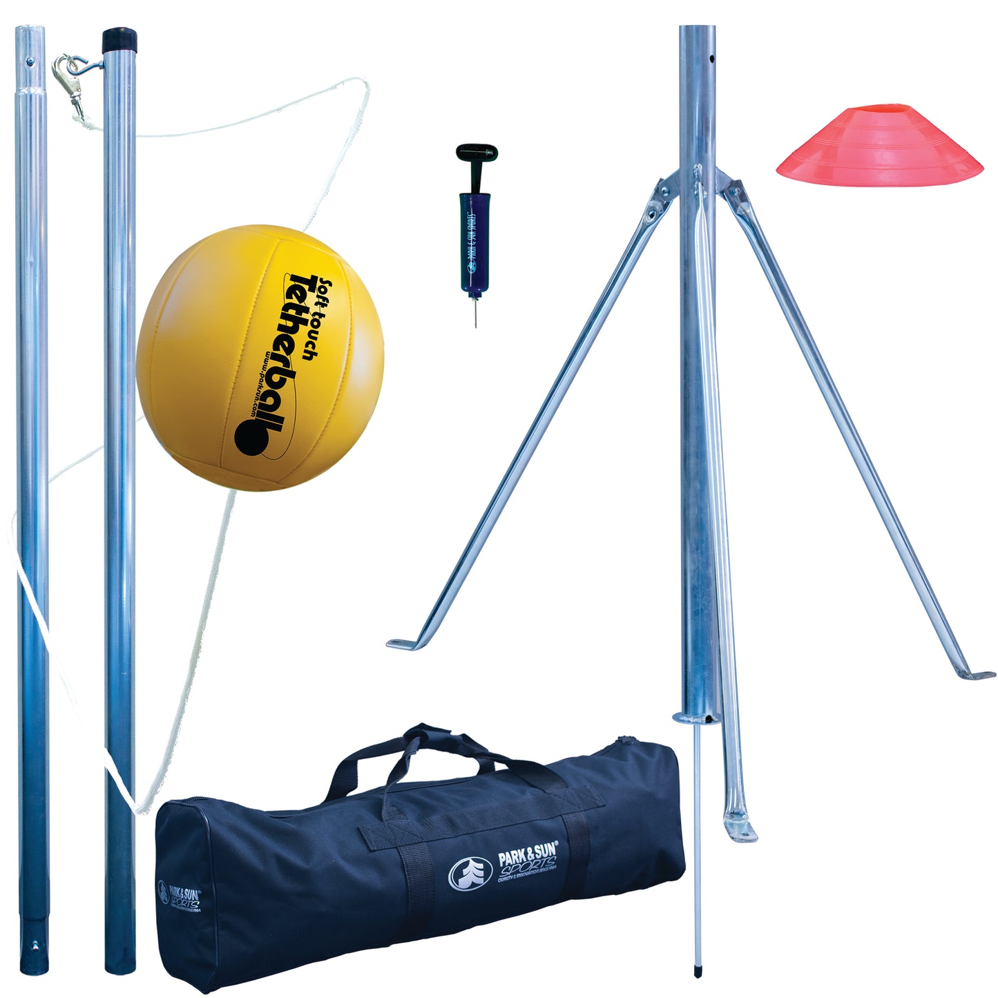 PORTABLE 3 Piece Tetherball Set