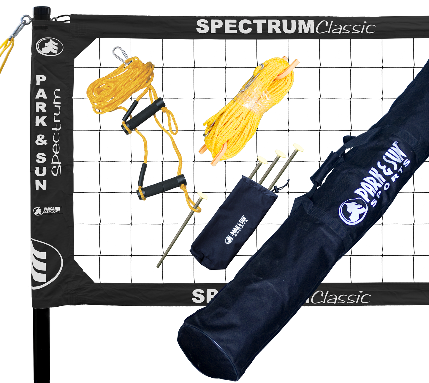 Park & Sun Sports Spectrum Classic: Portable Professional Outdoor Volleyball Net System 2-Pack