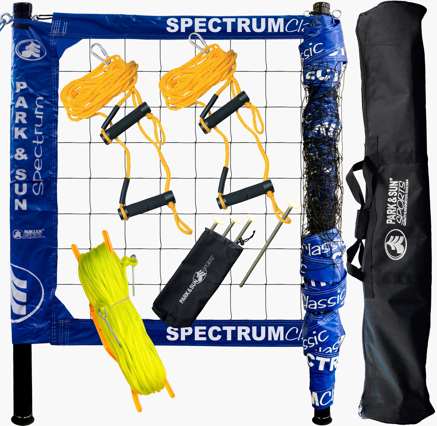 Spectrum Classic Volleyball Set - Professional-Level Portable Outdoor Net System