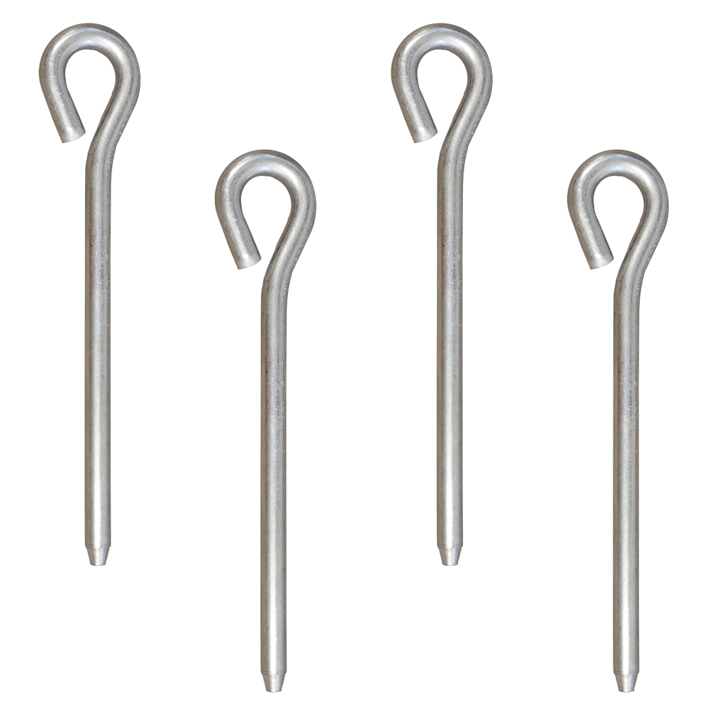 Steel ground stakes set (4 each)