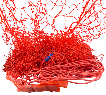 4 inch mesh Orange Bungee Slip Net, Soccer, Goal Replacement-Practice Net