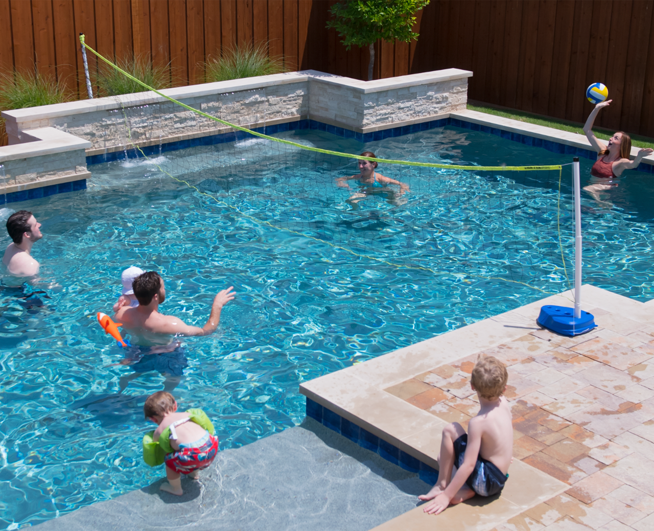 24' Complete Pool Volleyball Set