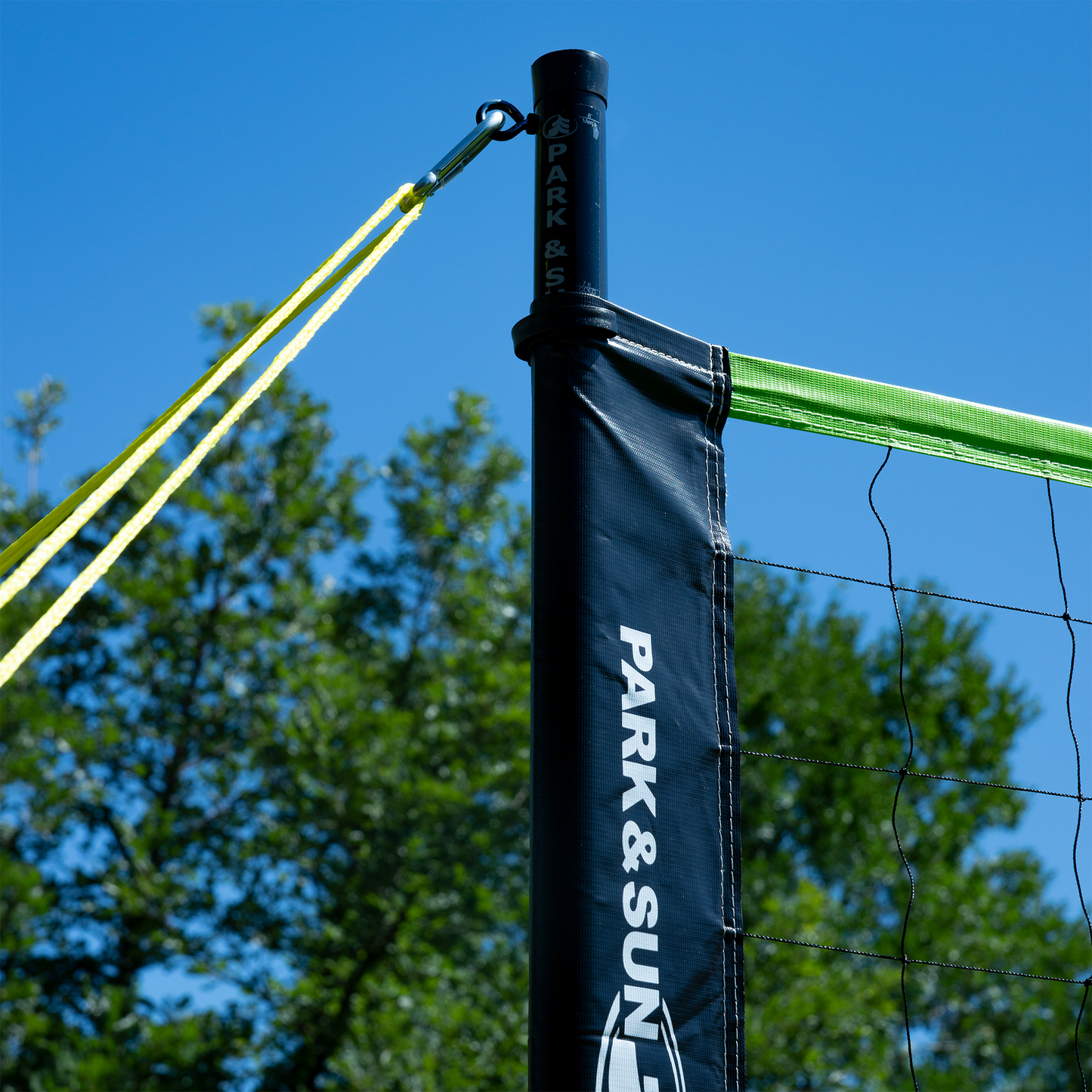 SPIKER SL COMPLETE PORTABLE OUTDOOR VOLLEYBALL NET SYSTEM WITH NEW AND EXCLUSIVE GREEN AND PURPLE FLIP NET