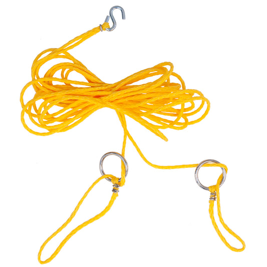 Gold 3/16" Badminton Guylines with Tension Rings