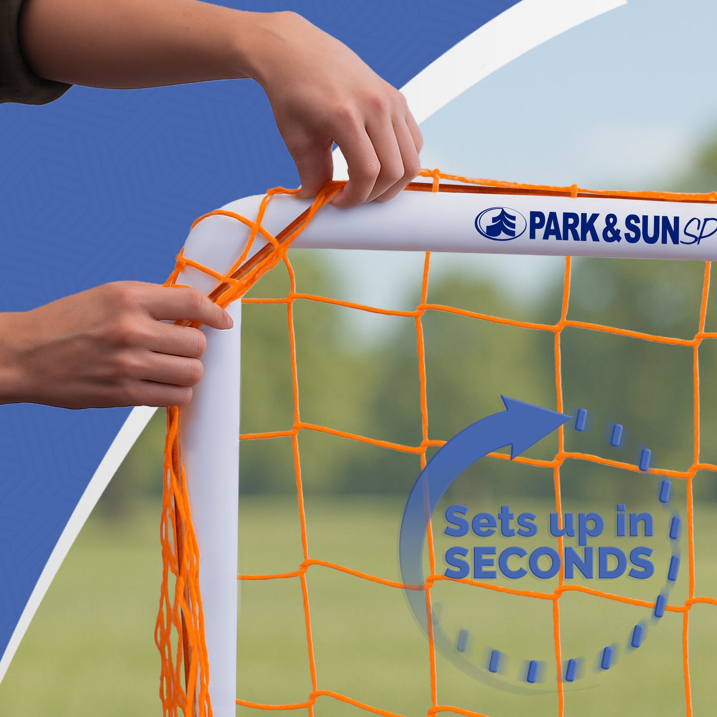 4 inch mesh Orange Bungee Slip Net, Soccer, Goal Replacement-Practice Net