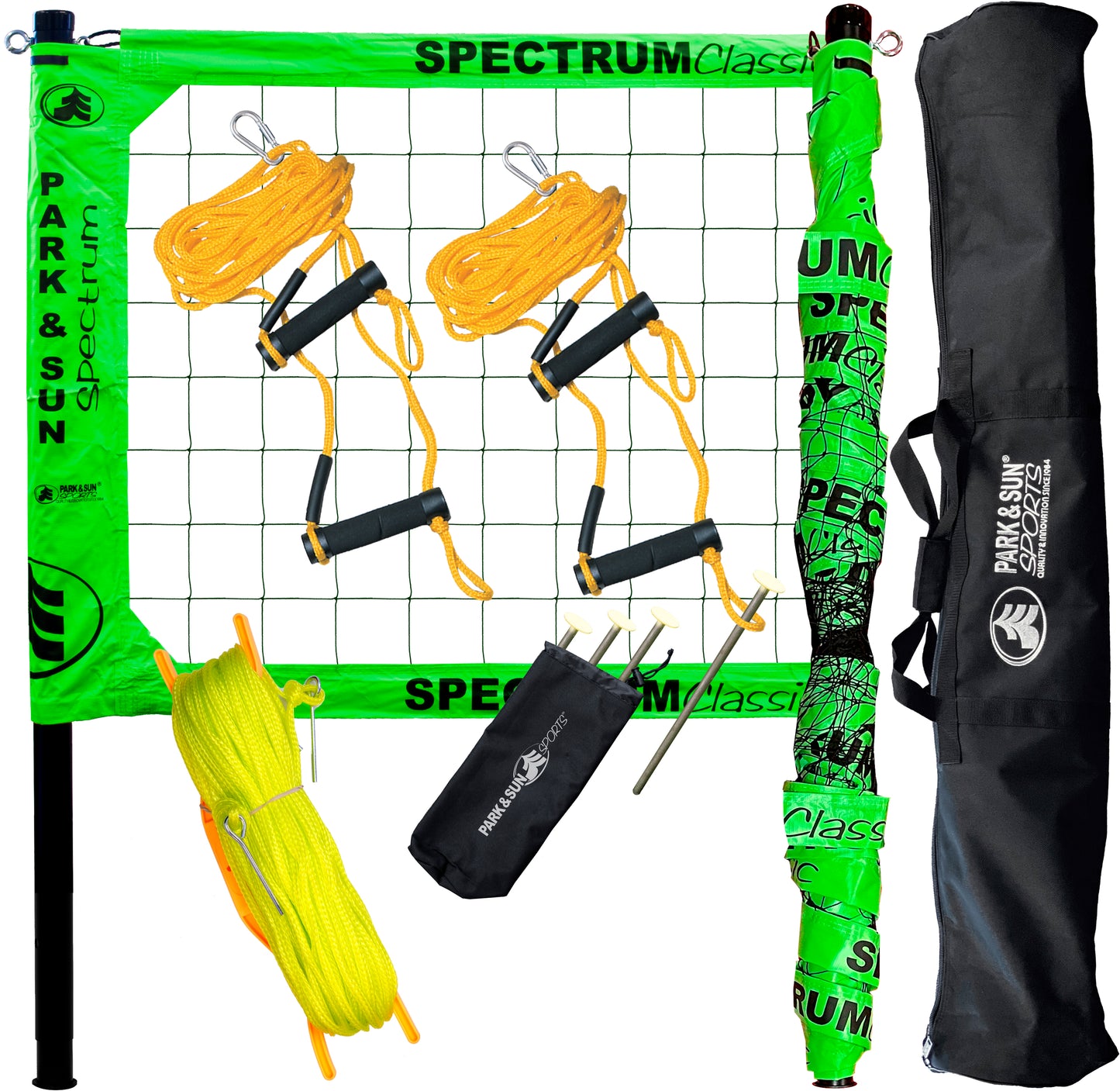 Spectrum Classic Volleyball Set - Professional-Level Portable Outdoor Net System