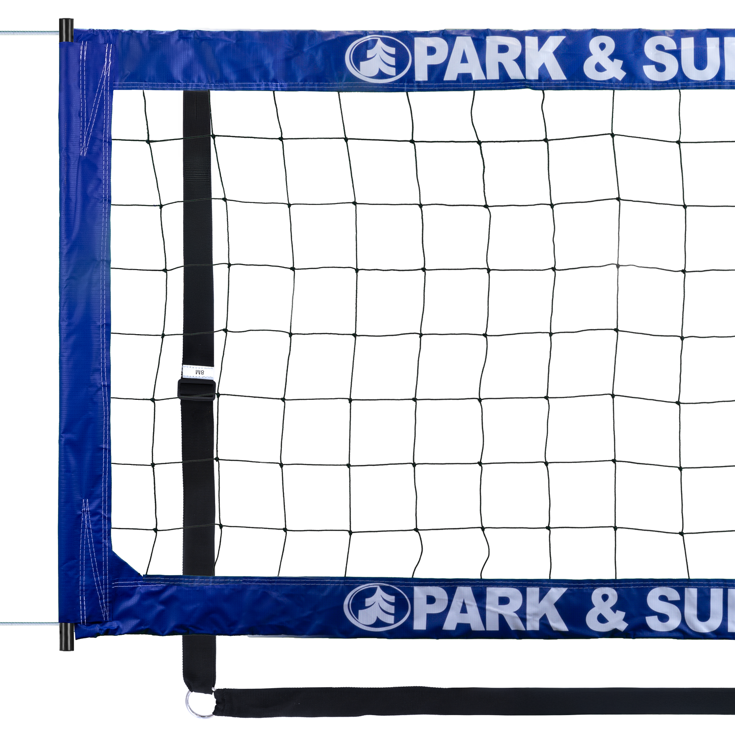 BC-400 Steel Professional Outdoor Volleyball Net + BC-WEB-2A Adjustable Web Boundary