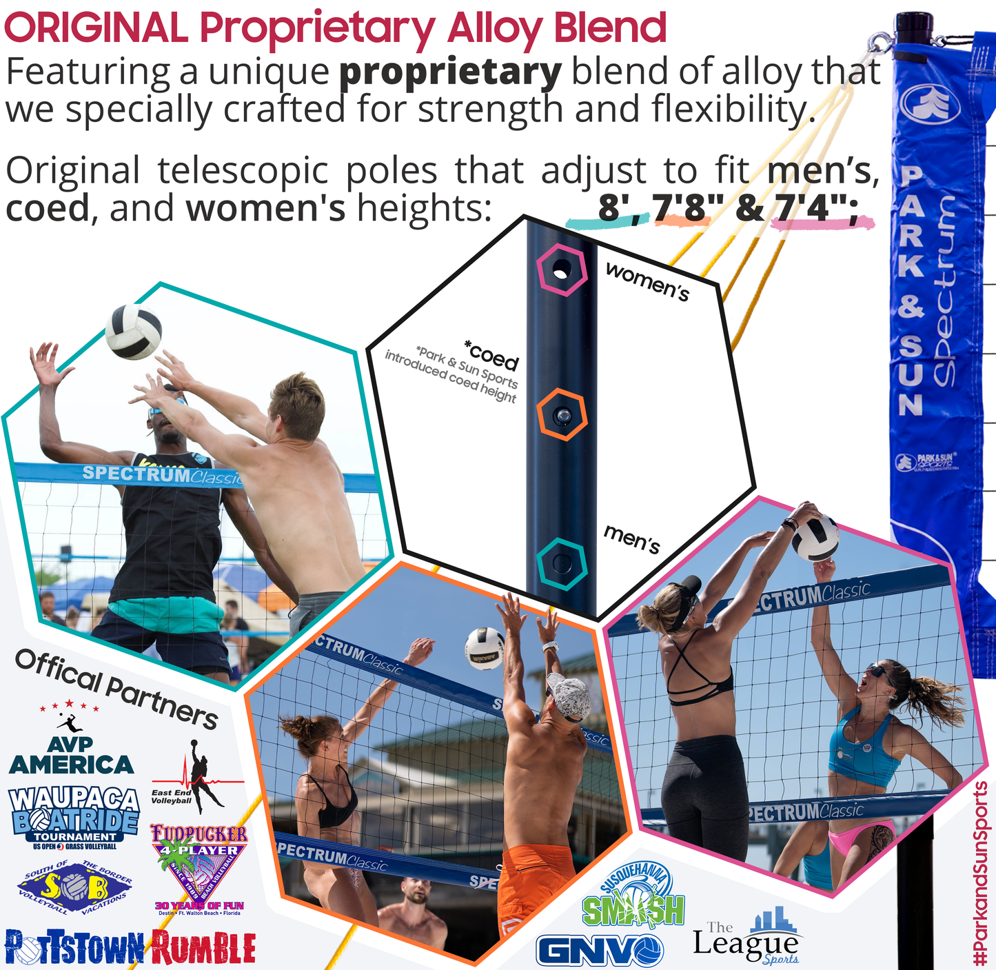 Spectrum Classic Outdoor Volleyball Net System with 1 inch Webbing Boundary
