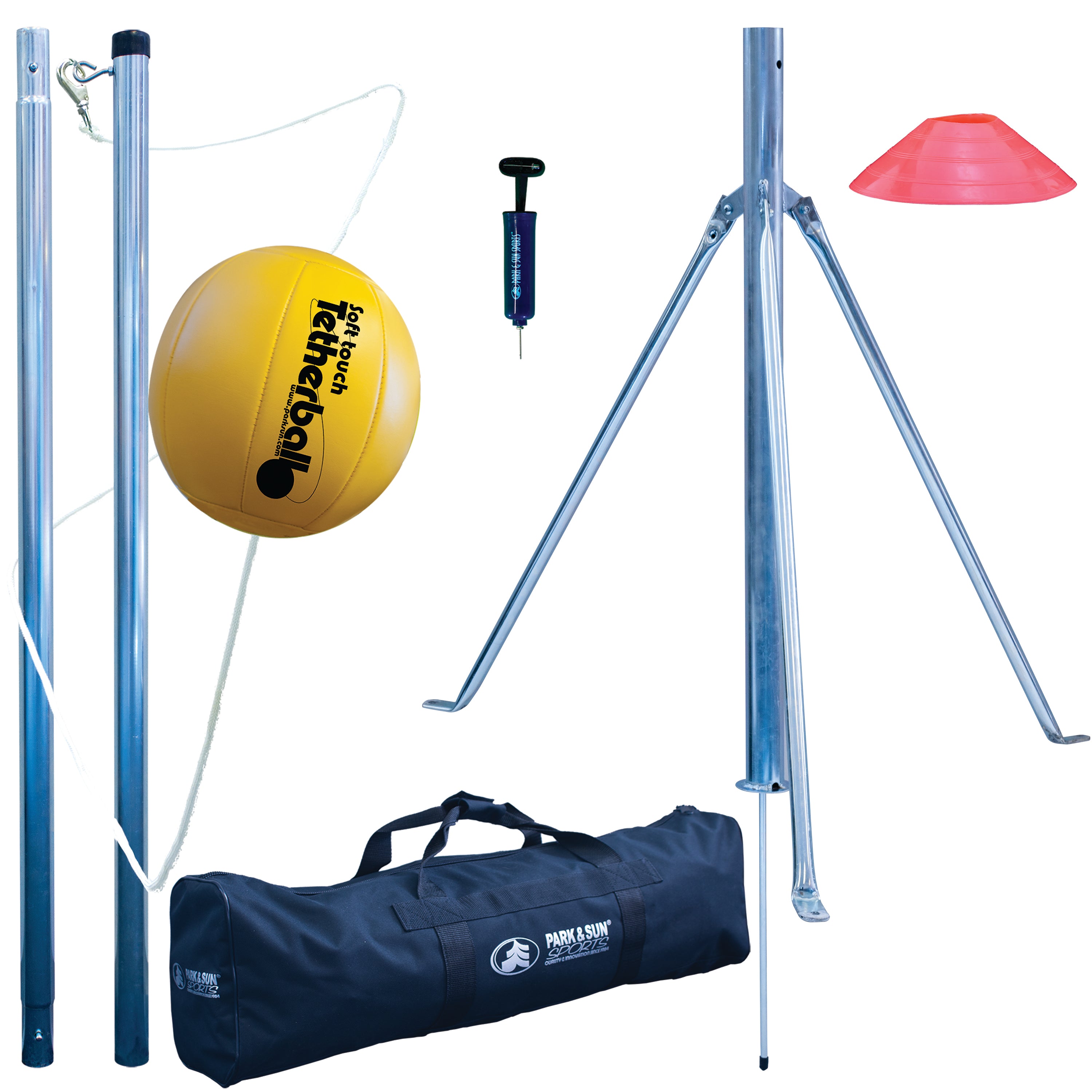 Tetherball Racket PORTABLE 3 Piece Tetherball Set – Park & Sun Sports