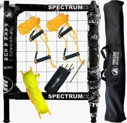 Spectrum Classic Volleyball Set - Professional-Level Portable Outdoor Net System