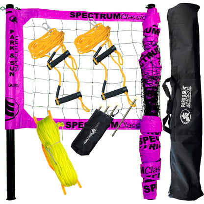 Spectrum Classic Volleyball Set - Professional-Level Portable Outdoor Net System