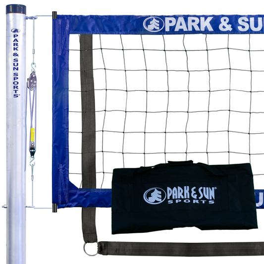 BC-400 PRO VOLLEYBALL NET Complete Accessory kit with Block & Tackle