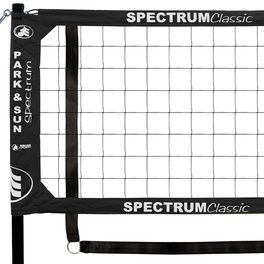 Short-Court Black Spectrum Classic Outdoor Volleyball Net System