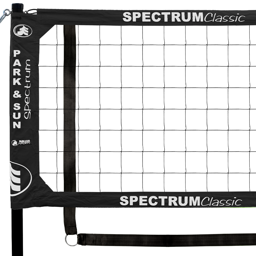 Short-Court Black Spectrum Classic Outdoor Volleyball Net System