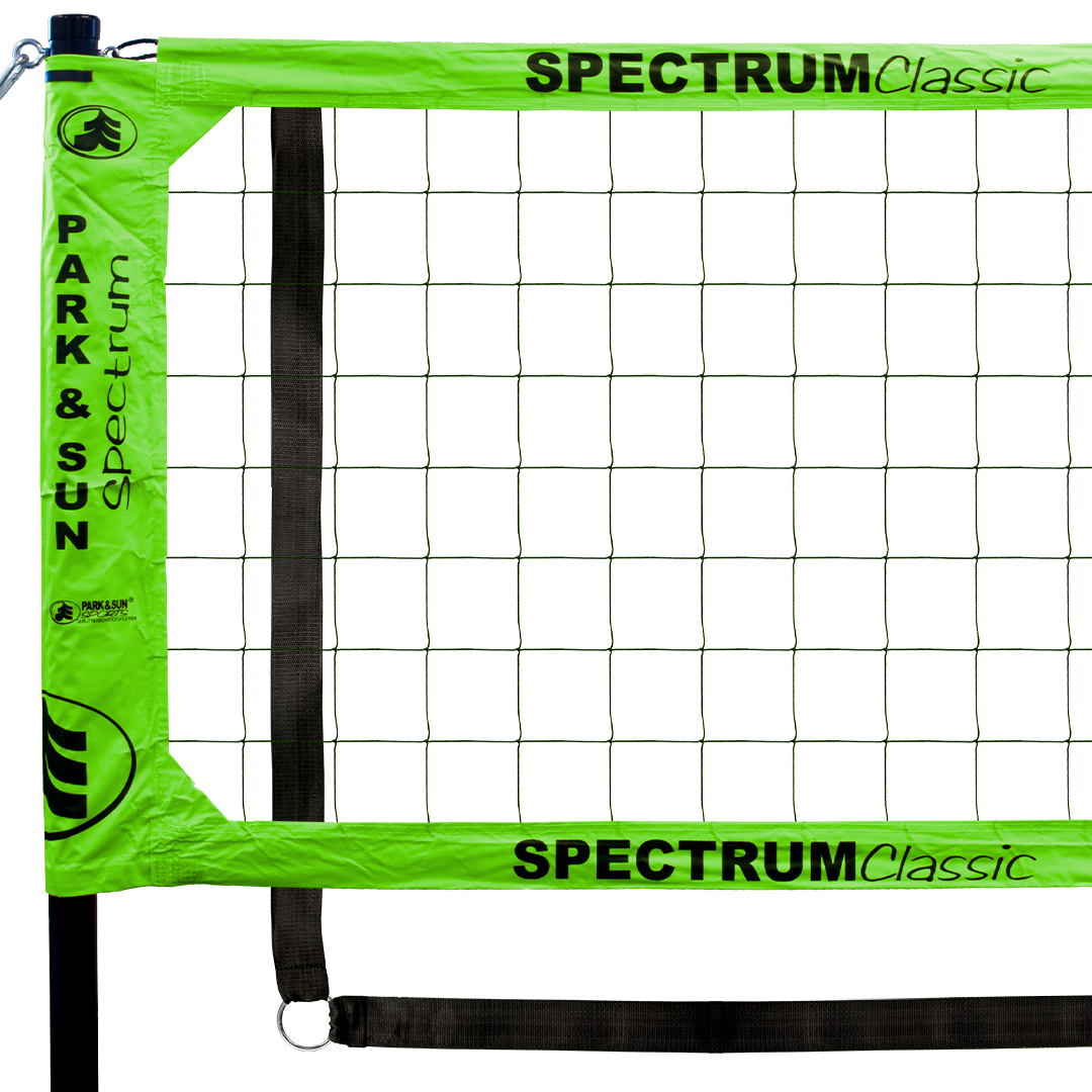 Spectrum Classic Volleyball Net System, with 2 inch webbing boundary