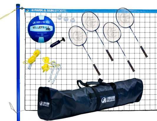 Volley Sport Steel Volleyball & Badminton Combo Set